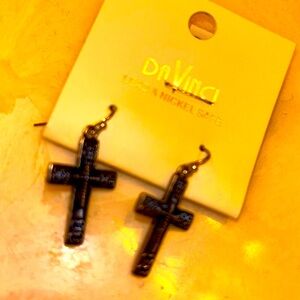 Lead & Nickle Safe Cross earrings